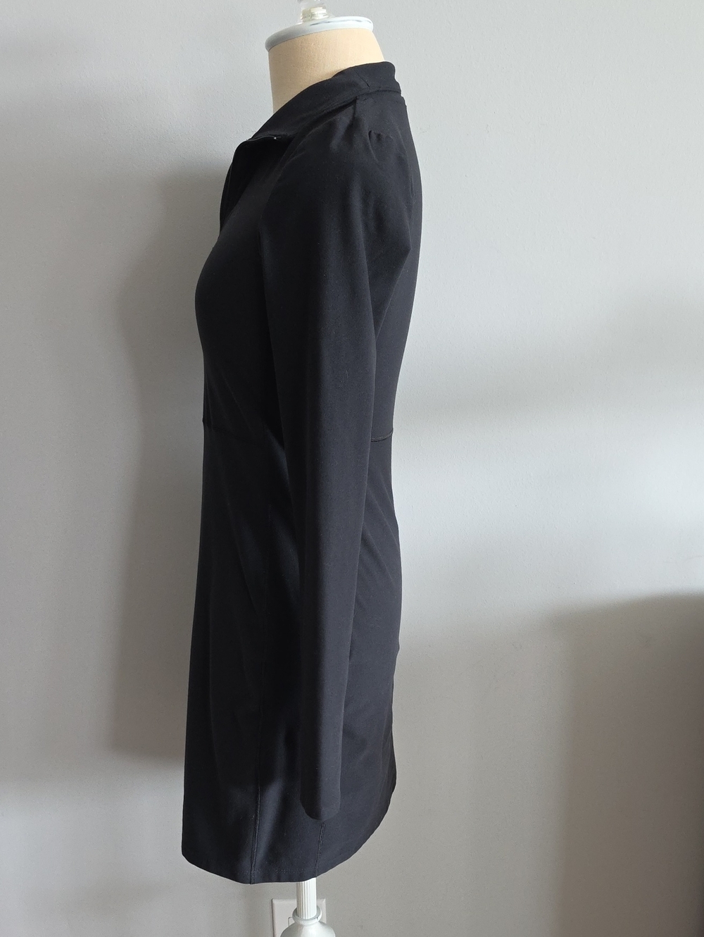 CALIA Black Long-Sleeve Zip-Front Women's Dress - Picture 2 of 6
